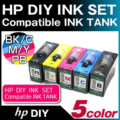 HP DIY INK SET Compatible INK TANK 5 Color Pack | Shopee Singapore