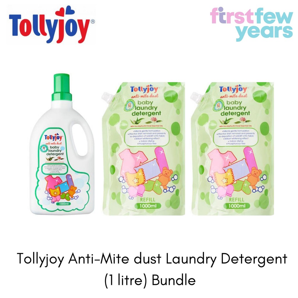 Tollyjoy AntiMite dust Laundry Detergent (1 btl + 2 Refill) Bundle