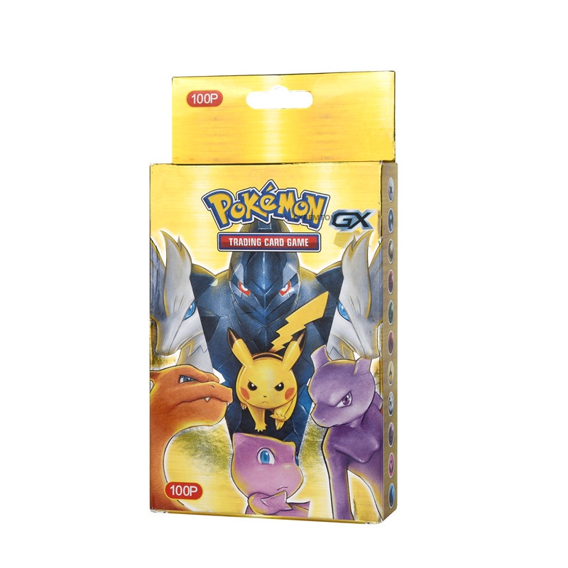 100pcs Box English Gx Tag Pokemon Card Game Battle Trainer Energy Cards 