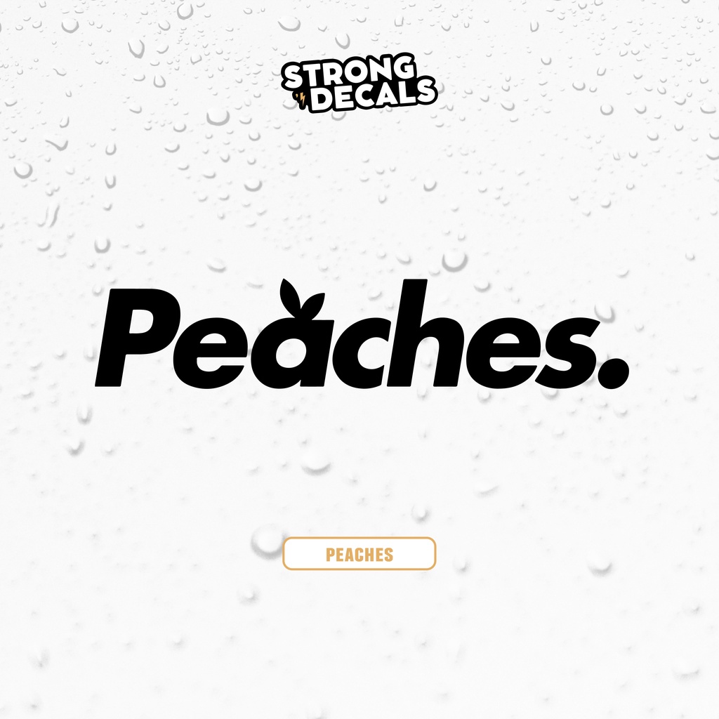 Peaches car sticker hotsell