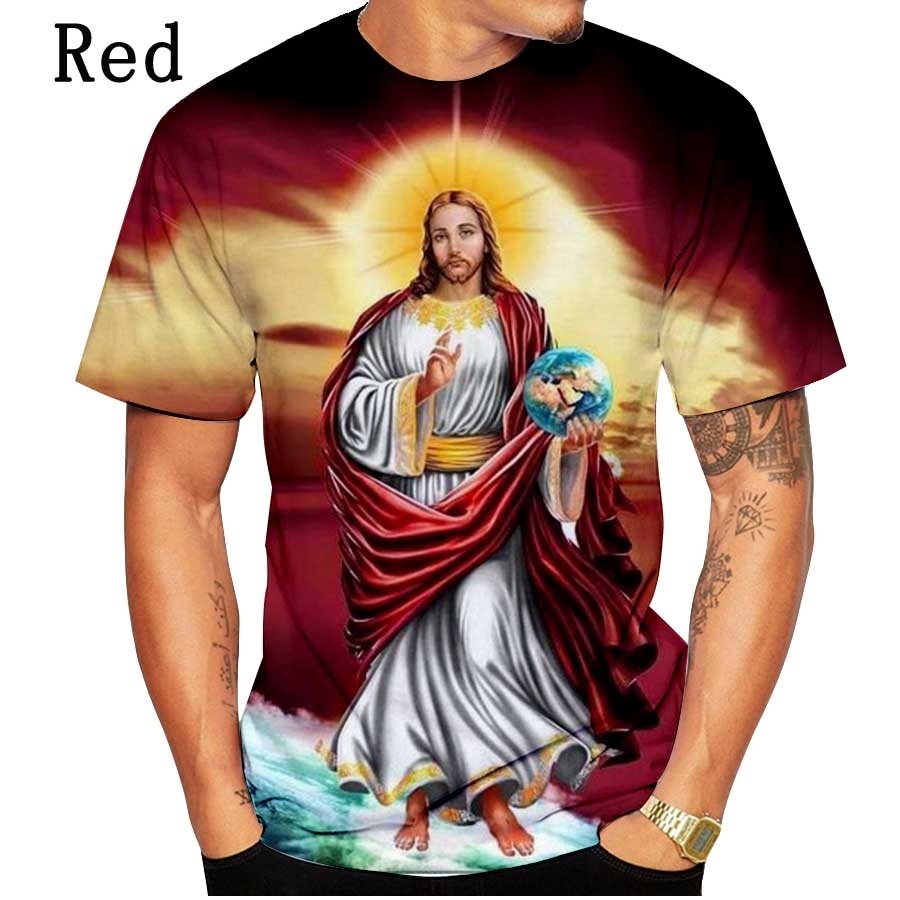 極美品】CHRIATIANDADA JESUS PRINT SHIRTS 44-