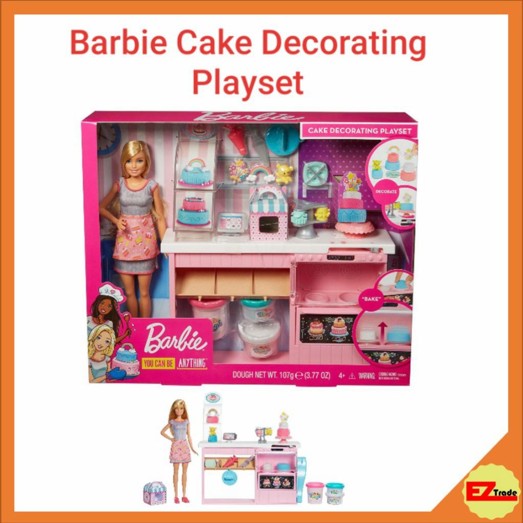 Barbie cake decorating playset online