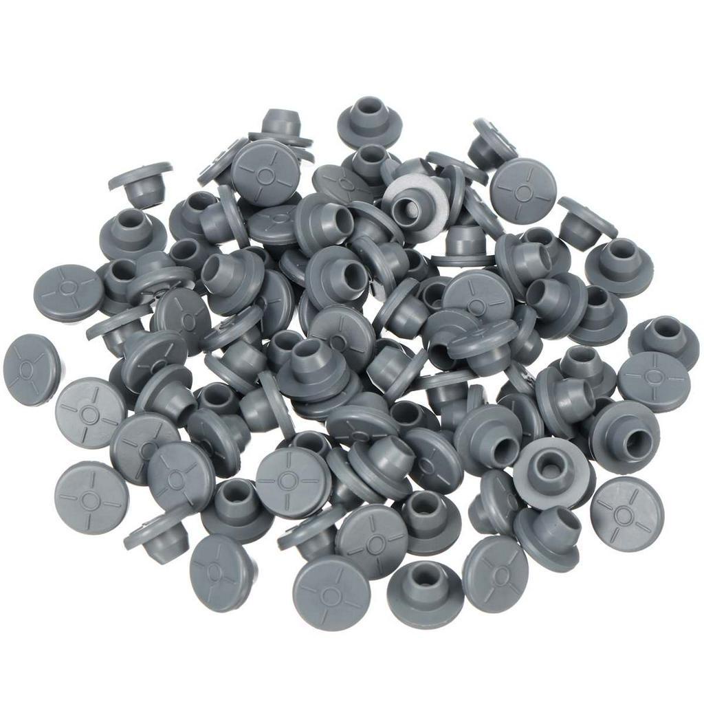 100Pcs Rubber Stoppers Self Sealing Injection Ports Inoculation Medical ...
