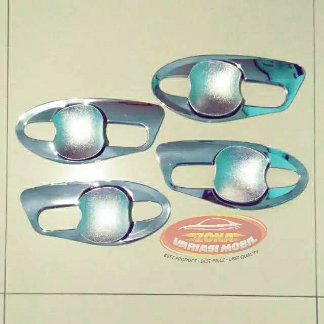 thumbnail interactive-video image 1 of 5stars.goods Mirror Chrome Door Handle Bowl Covers For Nissan Sentra 2013-2019 (4-Piece Set) 1 of 6