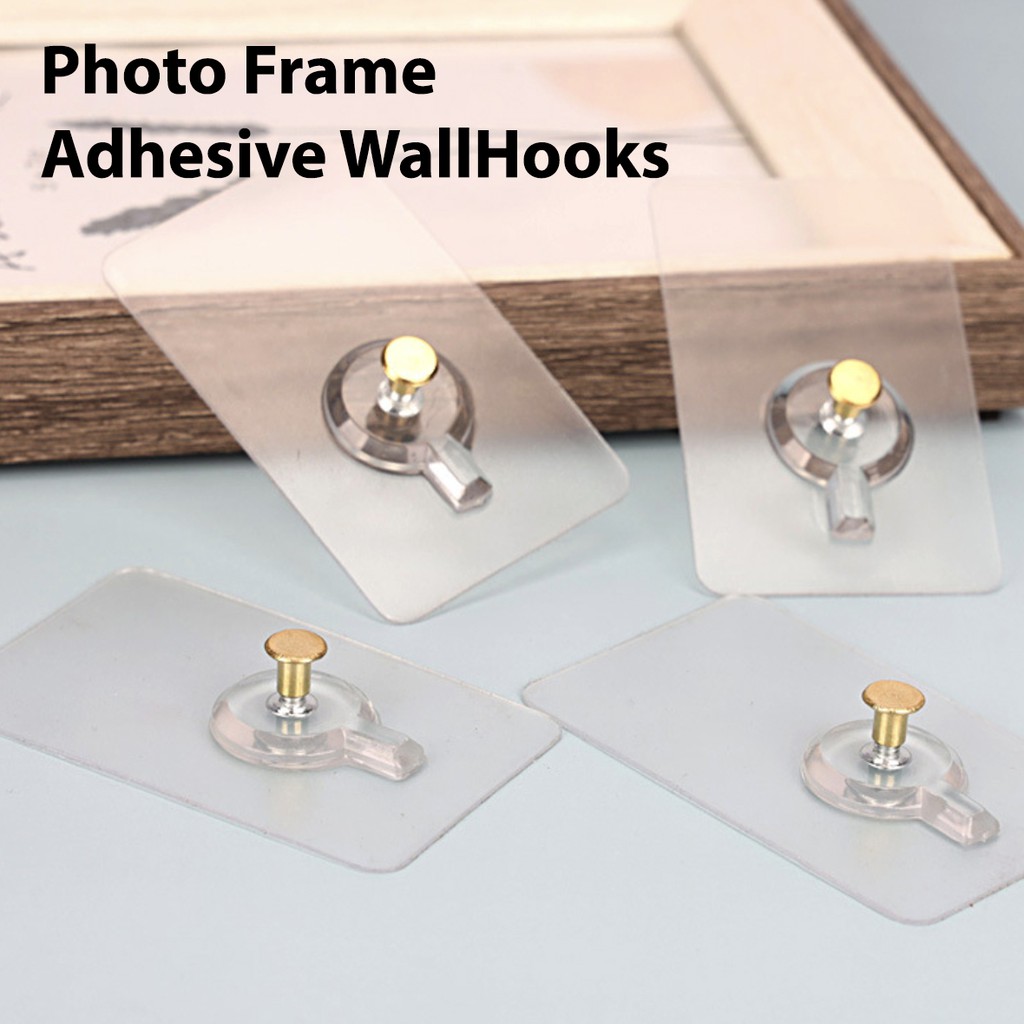 Self Adhesive 4 Wall Hooks For Office Home, Durable,White main image 1
