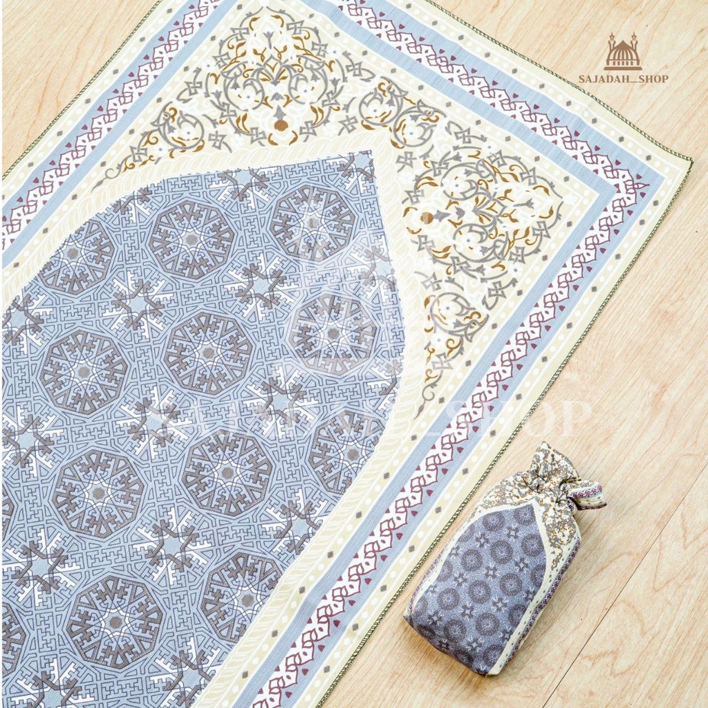 Printed Prayer Rug Makkah TravelBabussalam /Haji/Umroh Serut (Mauve ...