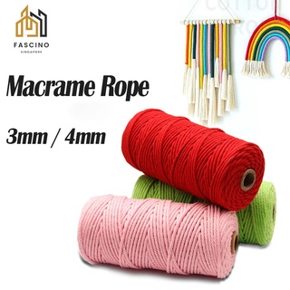 Macrame Twisted Drawstring Thread 5mm Cotton String Artisan Cord 100m  Natural