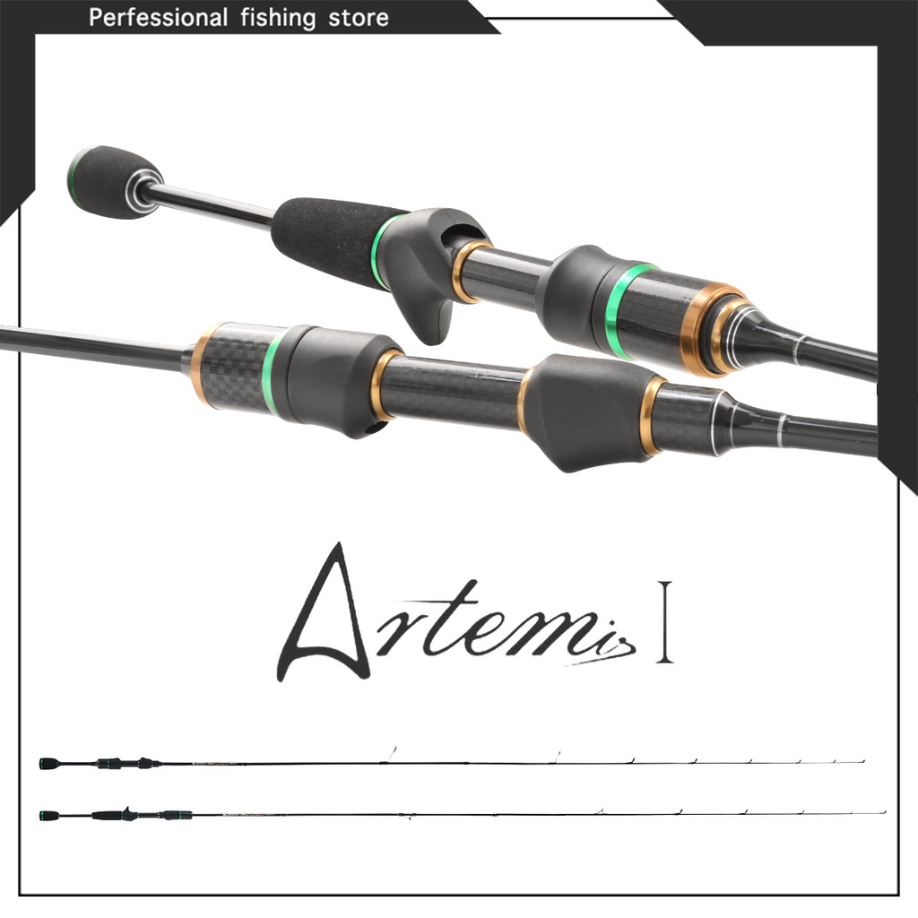Artemis 1.5m/1.68m/1.8m/1.98m UL Power Fishing Rod Solid Tip Micro-jigging  Rod Ultra Light Spinning Rod Ultralight Baitcasting Rod Joran Pancing
