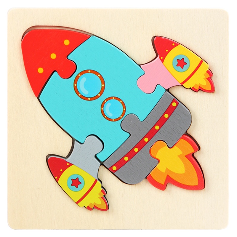 Baby Wooden Toys 3D Puzzle Montessori Toys Early Educational Toys for ...
