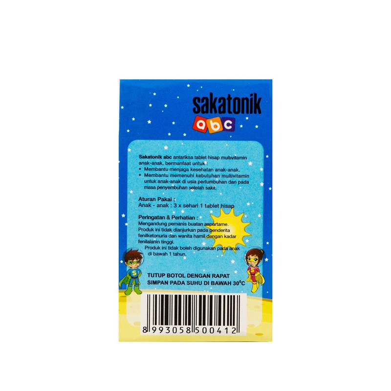 Sakatonik ABC Antariksa Tablet / Vitamin / Daya Tahan Tubuh / Vitamin C / Vitamin Anak / Multivitamin - Gambar 2