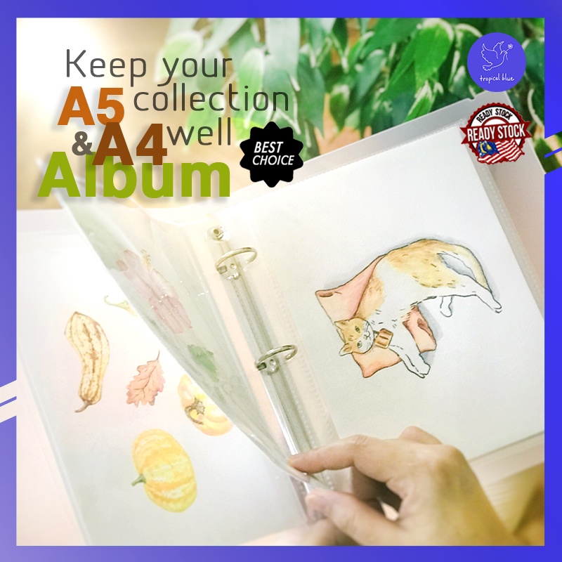 Tropical Blue A5 & A4 Album Collection & Memory Drawing Watercolour ...