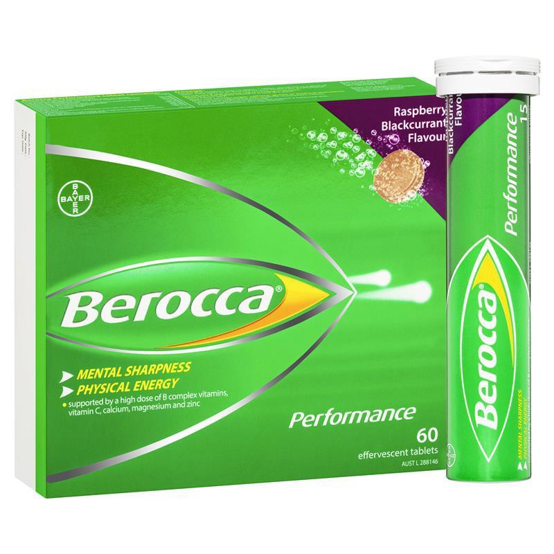 Berocca Vitamin C Effervescent 60's - Raspberry Blackcurrant/Orange ...