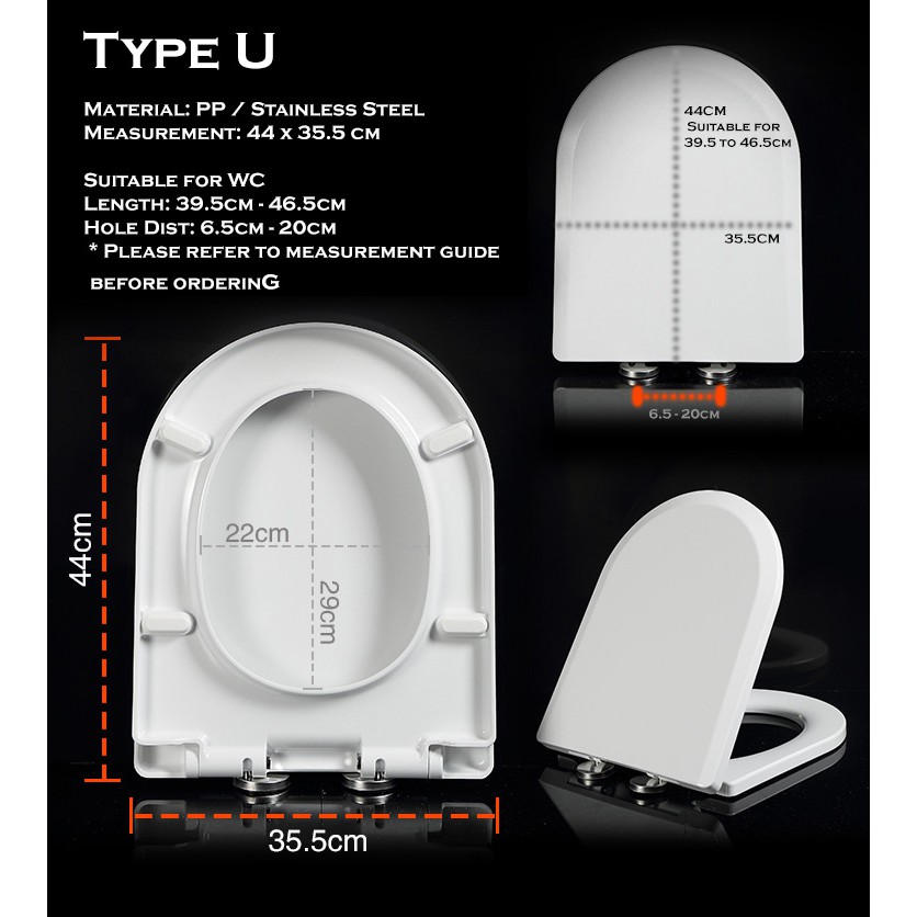 (SG STOCK) Toilet Seat Cover / Quick Release / Silent Slow-Close ...