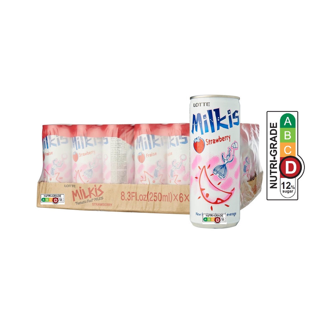 LOTTE Milkis Strawberry Soda - Case (30 x 250ml) | Shopee Singapore