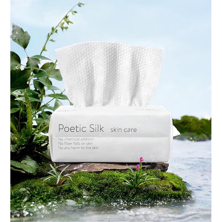 Poetic Silk Skin Care Tissue Towel 100 Pcs 15CM x 20CM Shopee Singapore