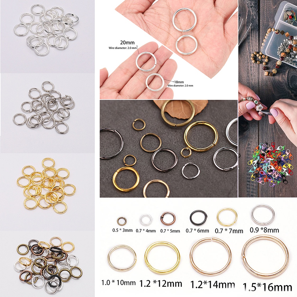 St Kunkka Pcs Pack Mm Jump Rings Split Ring Diy Accessories