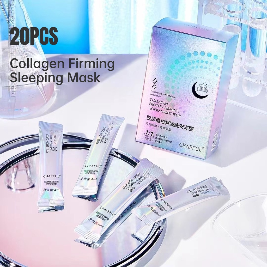 20Pcs Collagen Firming Sleeping Mask Replenishing Dry Dehydrated Skin