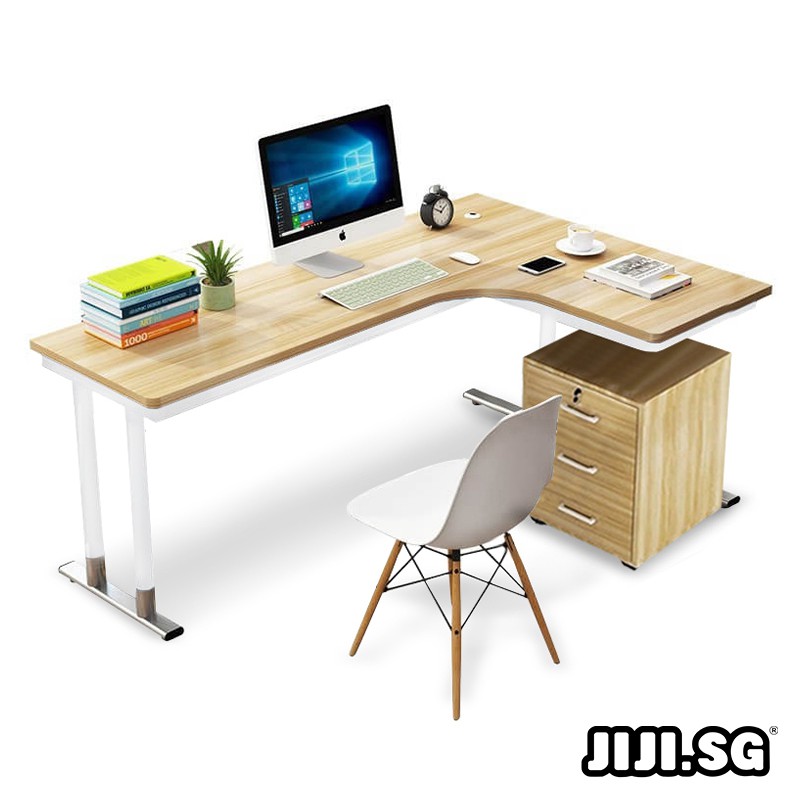 Jiji Sg) Tessa Commercial L-Shape Table (Free Installation) / Office /  Commercial Grade / L-Shape Table /Study Table | Shopee Singapore