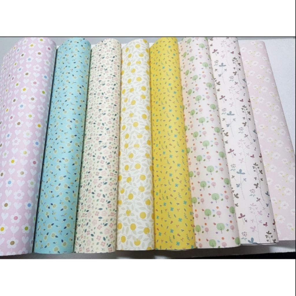 {5 Sheets Bundle} Wrapping Paper, Gift Wrapper, Floral/ Leaf Print ...