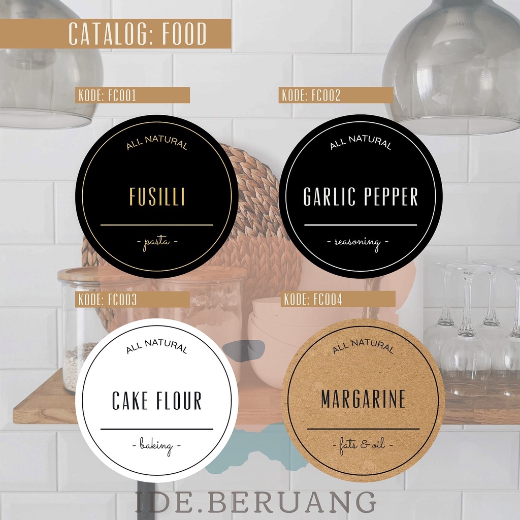 Seasoning Label Sticker/Circle Seasoning Sticker (Circle) Shopee