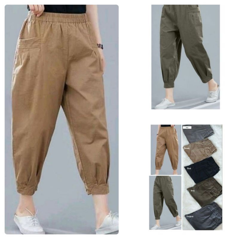 Haruka pants/Hinata pants/pants 7 8 Women/pants Korean style  Contemporary/jogger pants Women