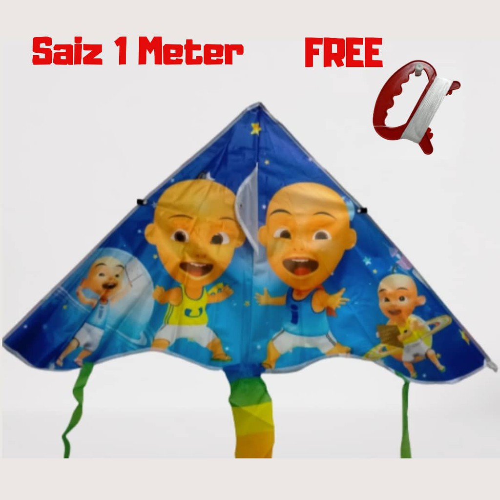 Cartoon Triangle Kite with Long Tail (FREE String) | Shopee Singapore