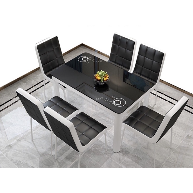 Luxury Dining Table Dining Chair Set （Free Delivery) | Shopee Singapore