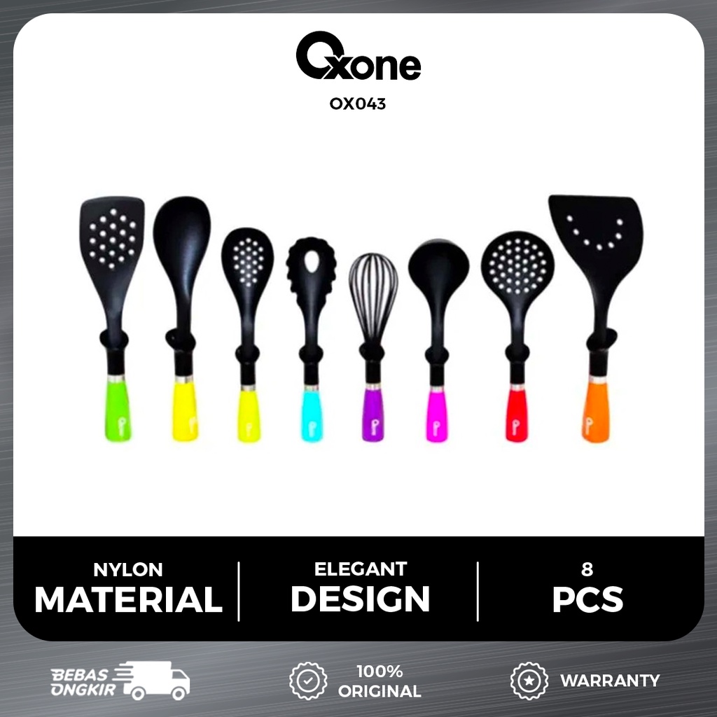 Oxone OX43 Sodet Spatula Set Nylon Kitchen Tools 6 Pcs