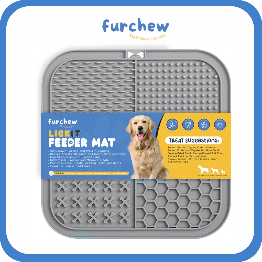 [SG] Furchew Lickit Feeder Mat for Dogs & Cats Slow Feeder Treat Lick
