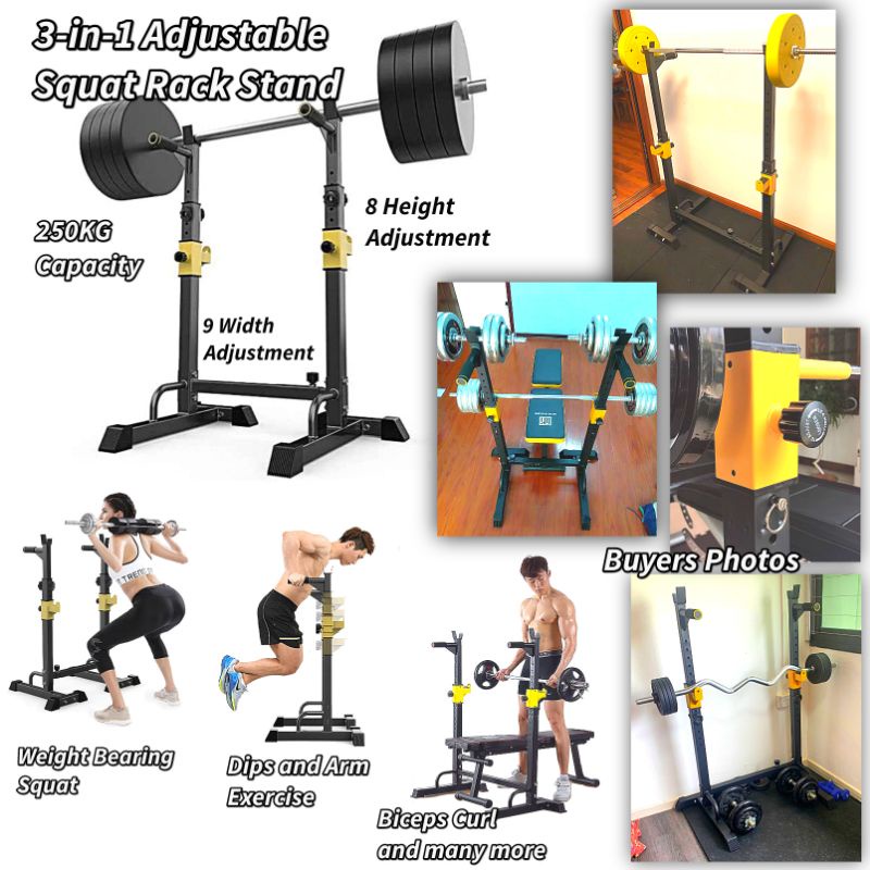 LOCAL Workout Bench Home Gym Bench Foldable dumbbell bench press squat rack dip station Shopee Singapore