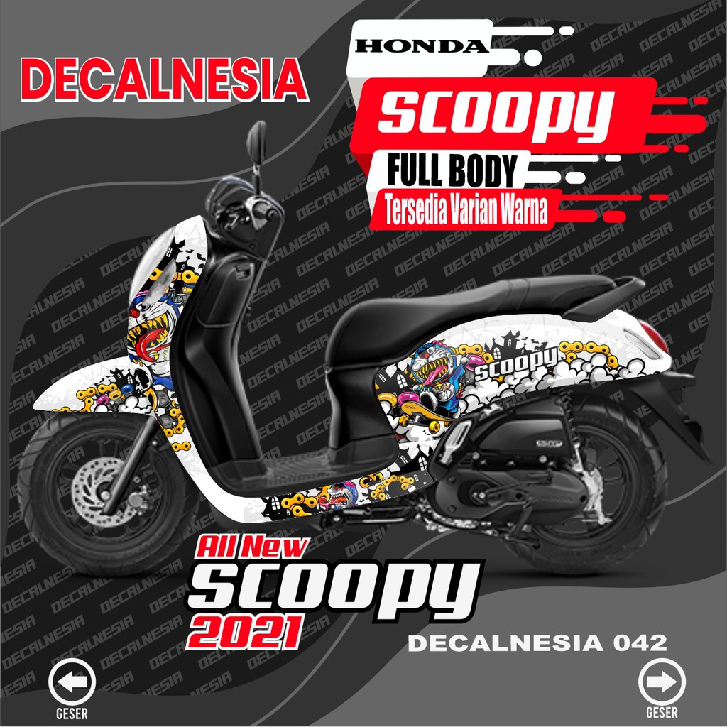 2021 Scoopy Full Body Sticker - All New 2021 Scoopy Motorcycle Decal ...
