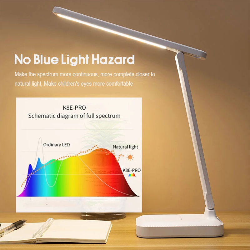 Study Lamp Foldable Rotatable Desk Lamp Touch Switch LED Table Lamp ...
