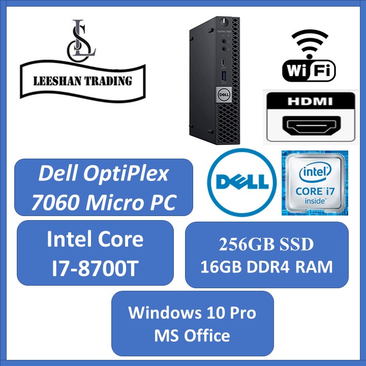 New Arrival] Dell OptiPlex 7060 Micro PC i7-8700T 8th Gen 2.4 GHz