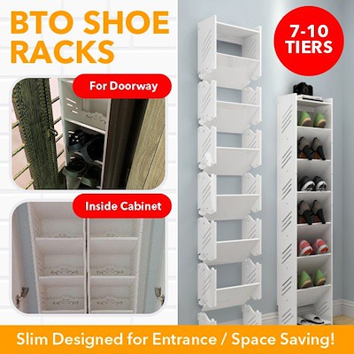 SG SELLER Shoe rack Shoe cabinet DIY shoe rack Furniture White shoes rack BTO shoe rack Shopee Singapore