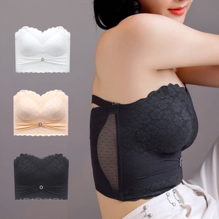 Strapless Bra Large Size Thin Section Gather Lace Non-Slip Bras