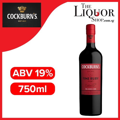 Cockburn's Fine Ruby Port ABV 19% 750ml | Shopee Singapore