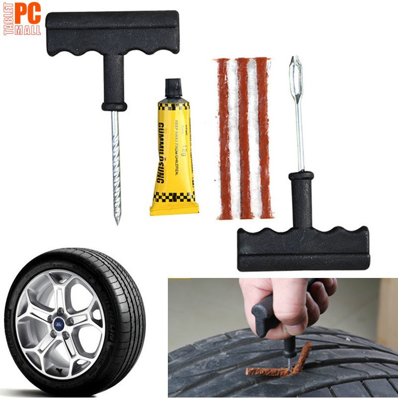 PERALATAN Tire Repair Kit Tubeless Car Motorcycle Tire Patch Tool Set ...