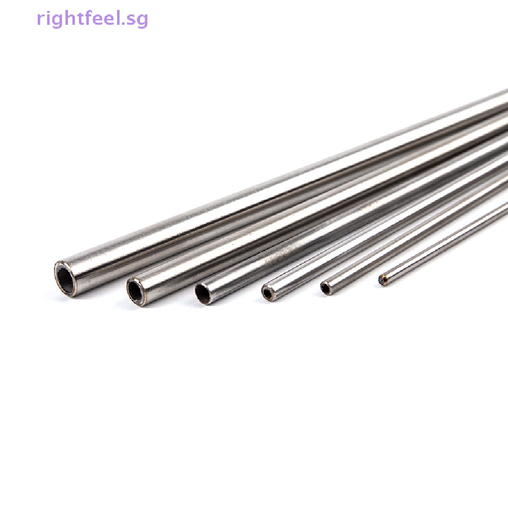 rightfeel.sg Silver Round 304 Stainless Steel Capillary Tube Pipe 250mm Hollow Circular Tube New