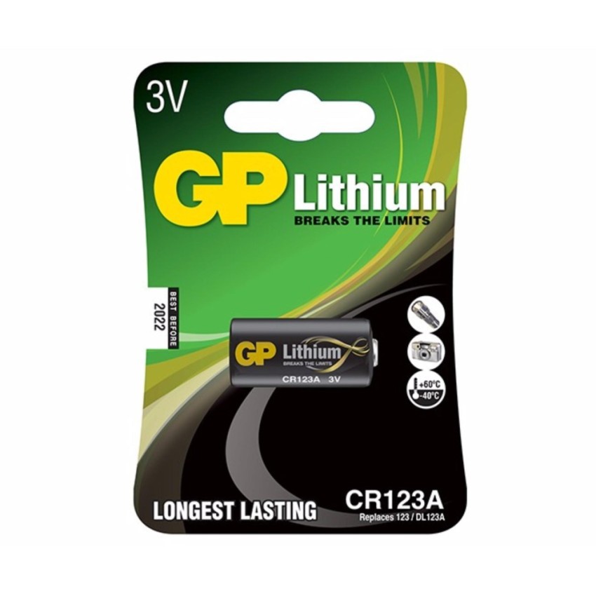 GP Lithium CR123A (EL123AP, DL123A) Photo Battery Shopee Singapore
