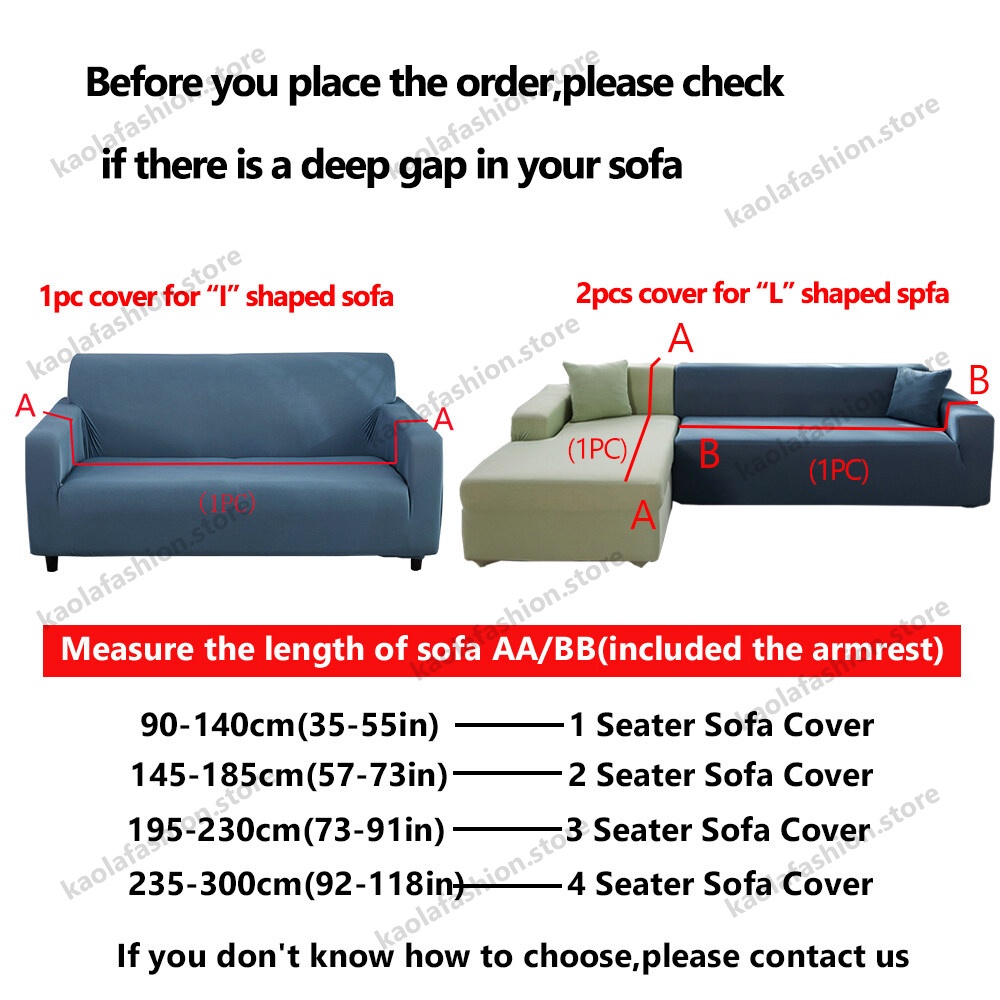 1/2/3/4 Seater Sofa Cover Stretch Floral All-inclusive L Shaped Couch ...