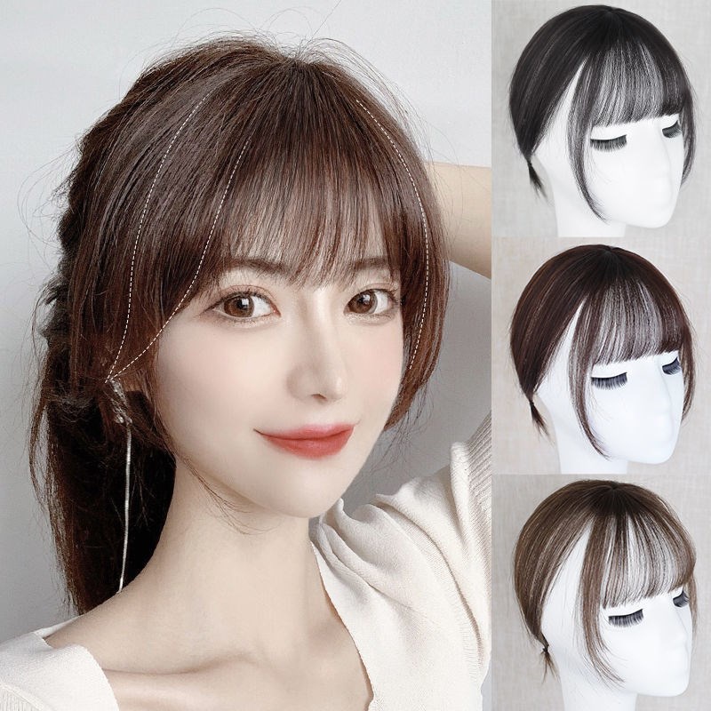 3D French Air Bangs Wig Female Natural Invisible Bangs Simulation Hair ...