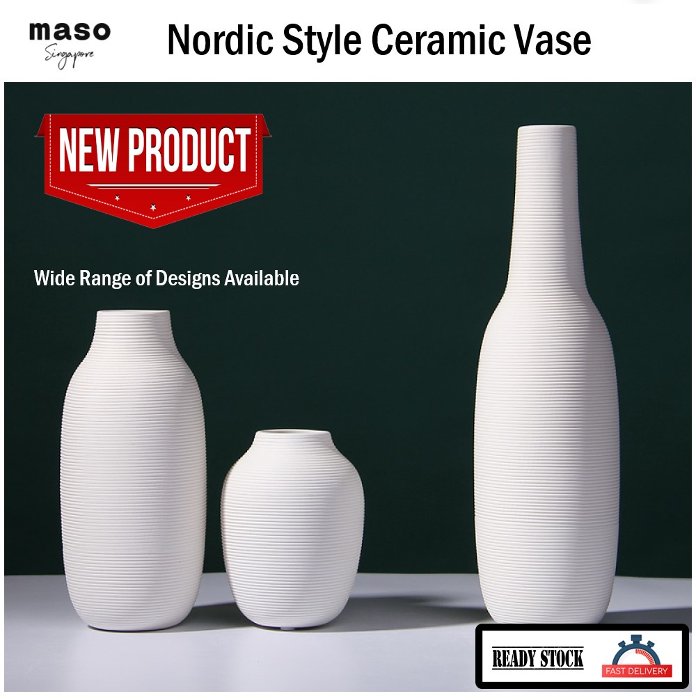 [SG Seller] Ceramic Vase - Home Decoration Table Floral Vase  Decorative Flower Vases