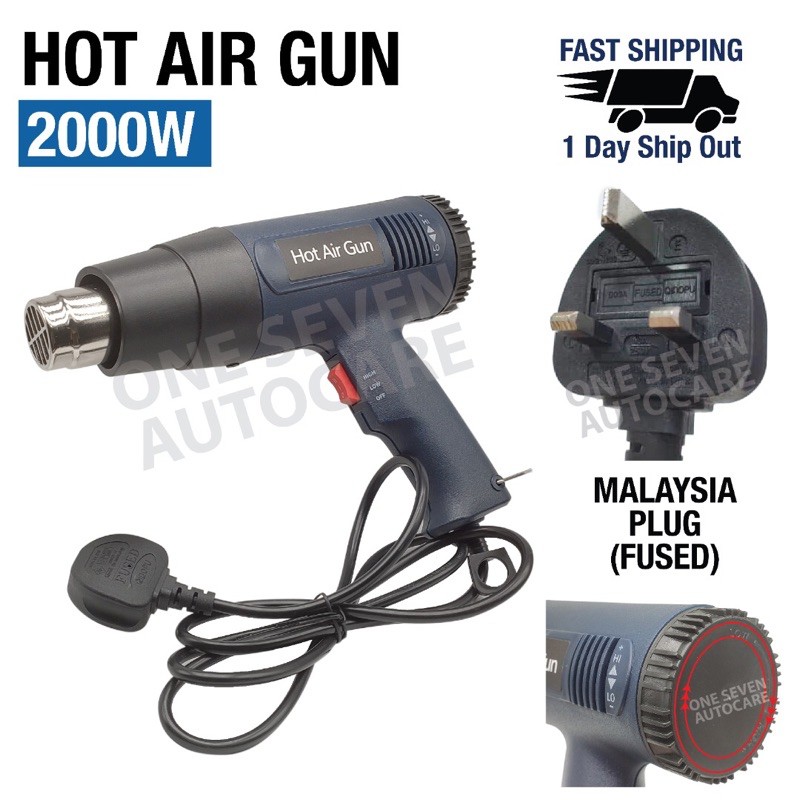 HEAVY DUTY 2000W Hot Air Heat Gun Blower Shrink Gun Adjustable