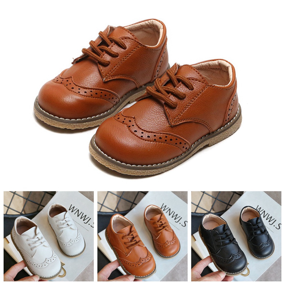 New Fashion Boy Formal Shoes Black Baby Kids Flat Shoes White Casual Boys Leather Shoe Shopee Singapore