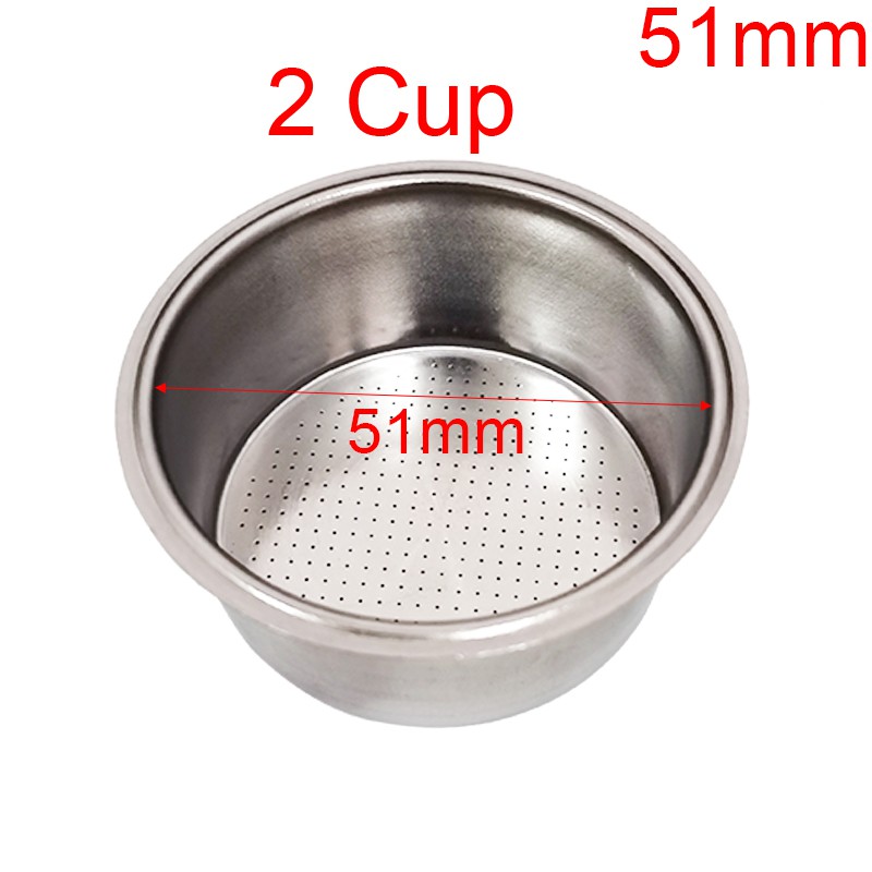 Coffee Filter Cup 51mm Non Pressurized Portafilter Basket For Filter