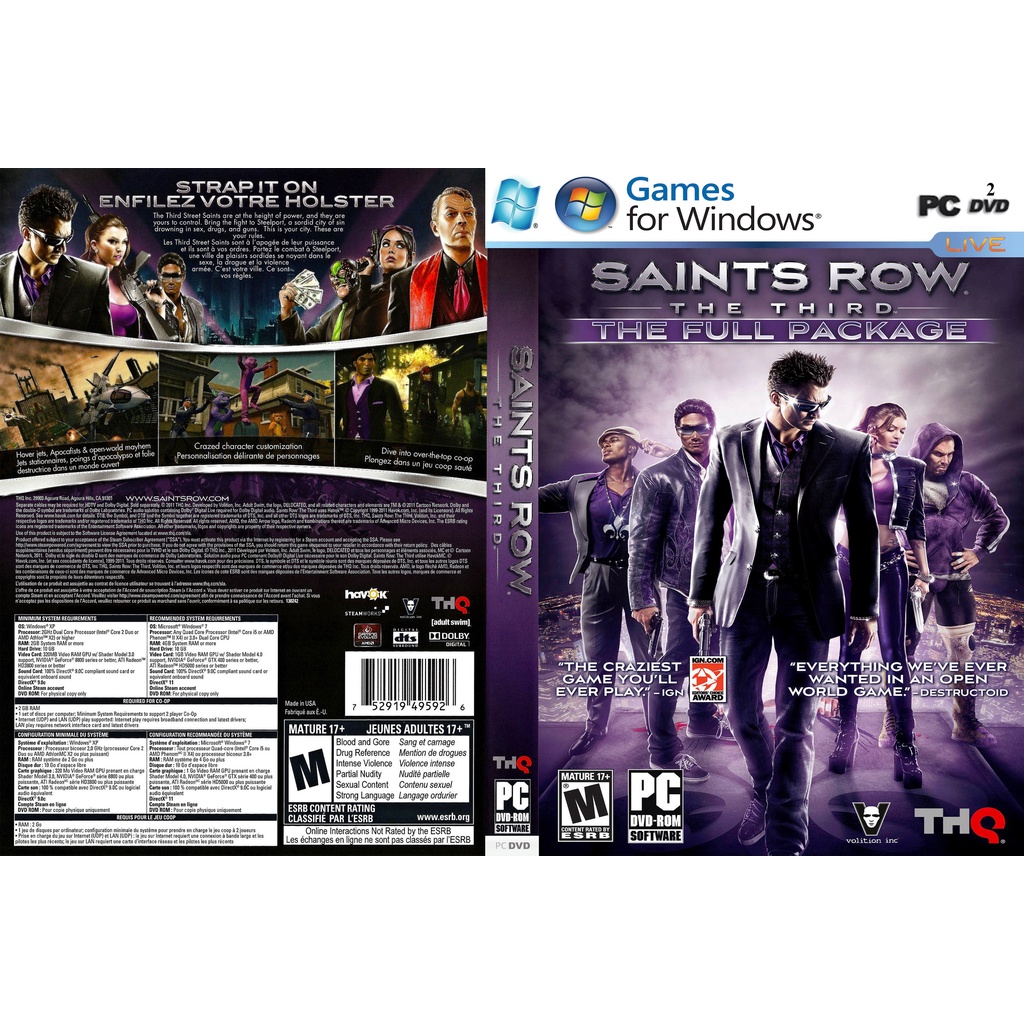 Saints Row The Third PC GAME Offline INSTALLATION Shopee