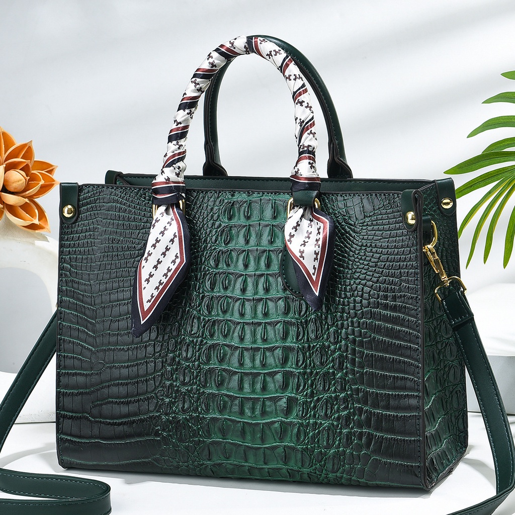 Women Bags HandbagTote Bag sling bag women New Fashion Crocodile Pattern Handbags Large Capacity Women's Bags Shoulder Bag Crossbody Bag 女包 手提包 单肩包 斜挎包