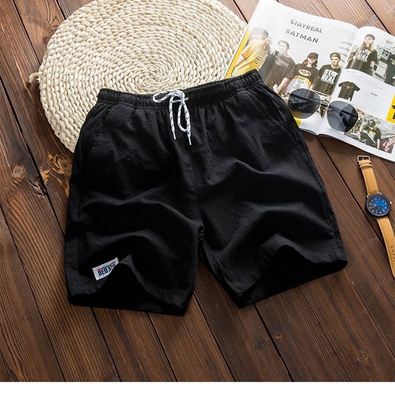 100% Cotton Men Casual Shorts Large Size Men Mid Short Pants Men Beach ...