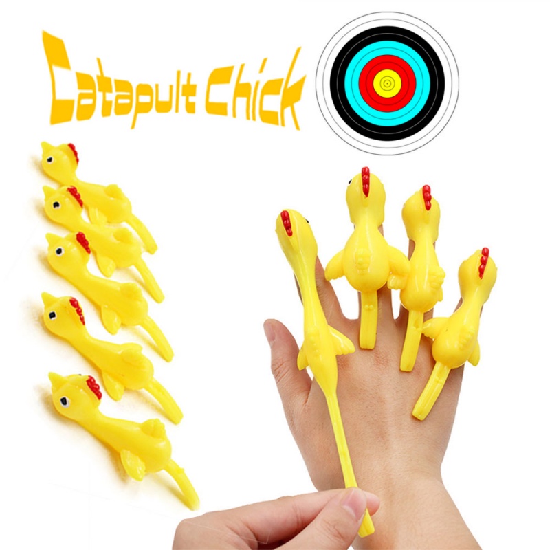 10Pcs Catapult Turkey Chick Hand Tricky Slingshot Soft Sticky Funny ...