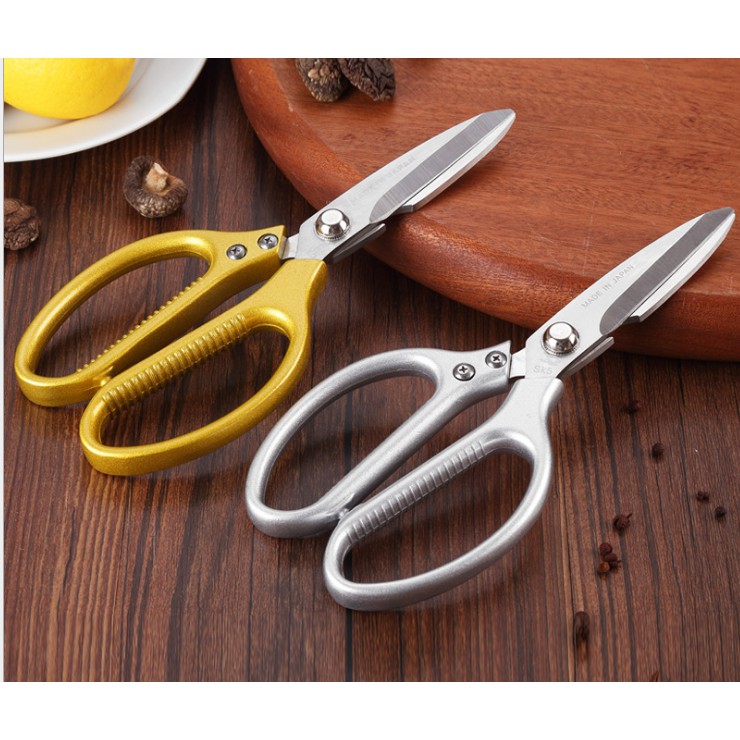 Japanese Stainless Steel Kitchen Scissors Detachable Gold